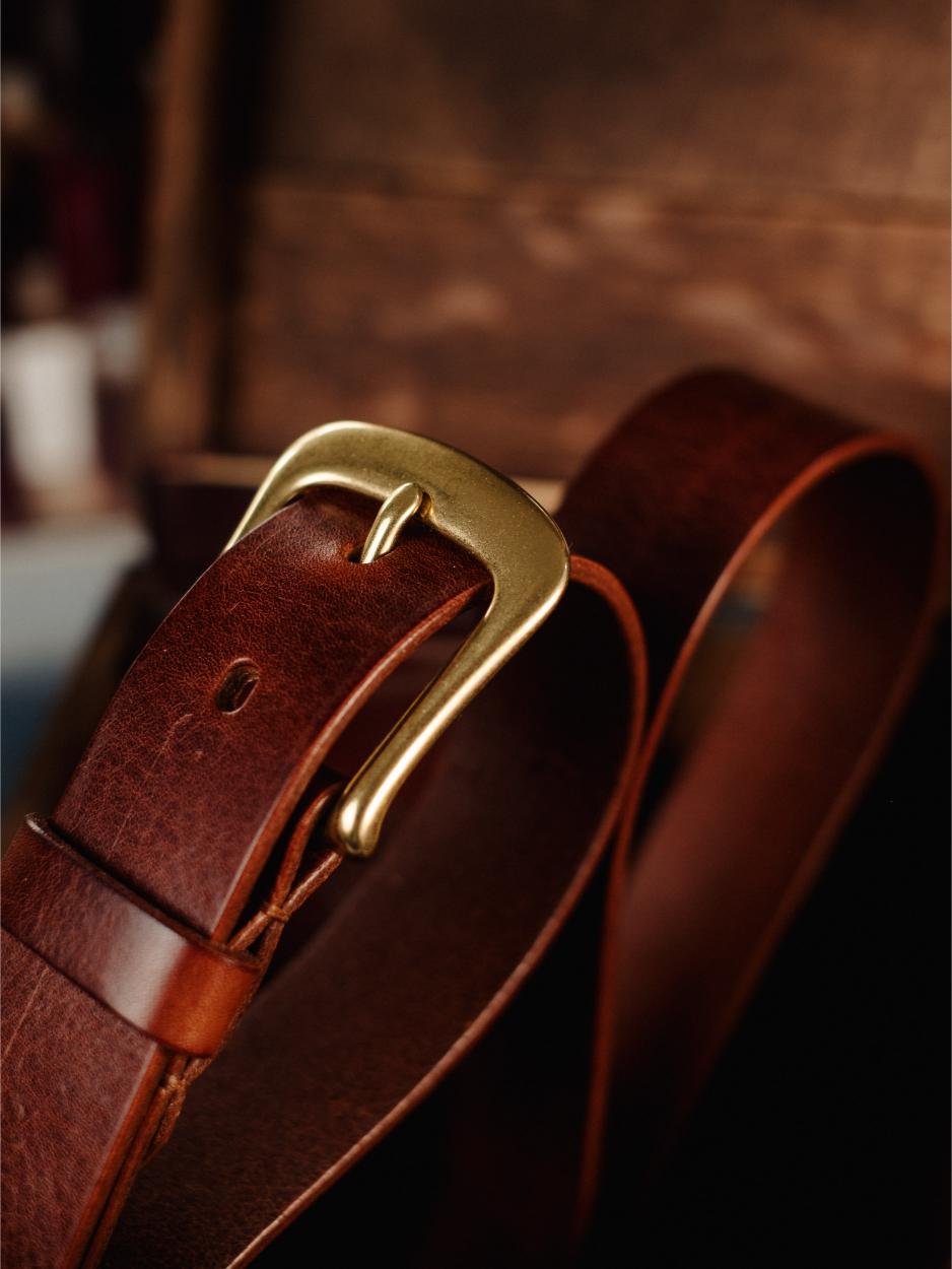 Leather Belt Bronze Nickel 32