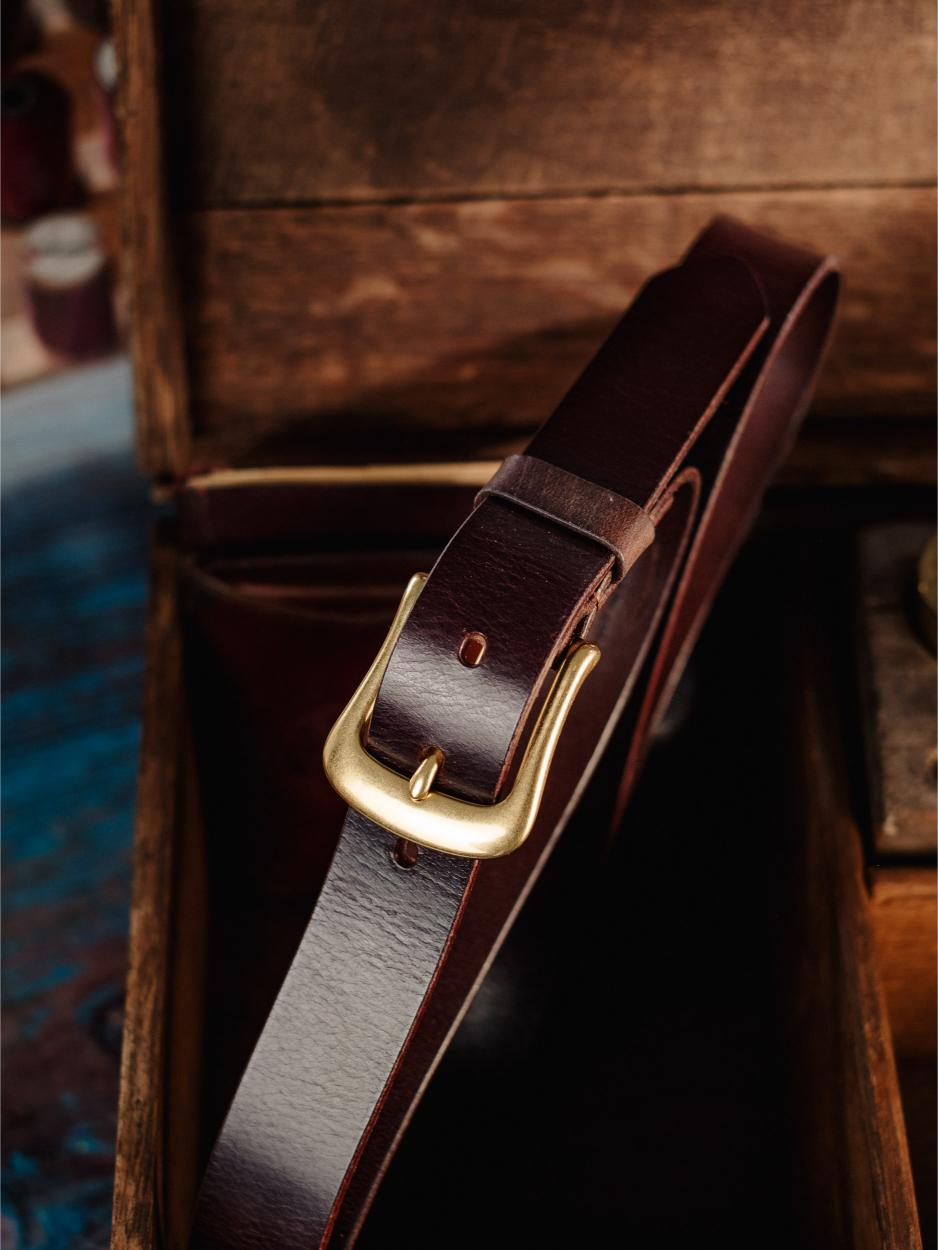 Leather Belt Bronze Nickel 32