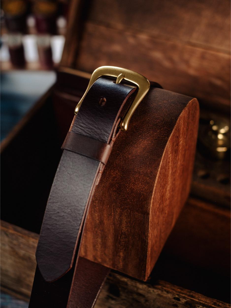 Leather Belt Bronze Nickel 32