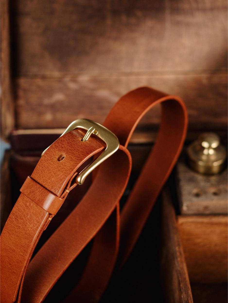 Leather Belt Bronze Nickel 32