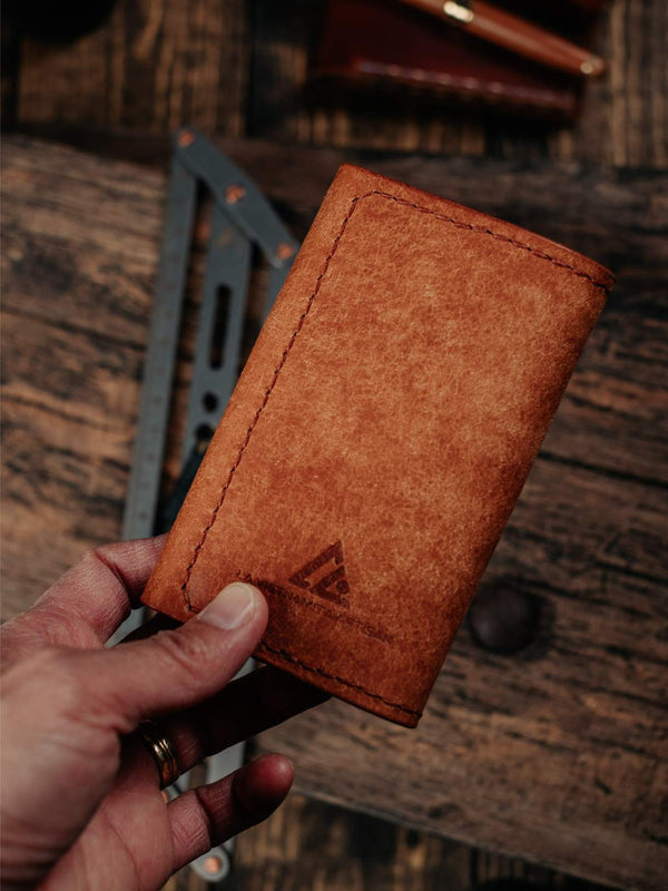 Lavietnamita leather sd card wallet handmade duo tone