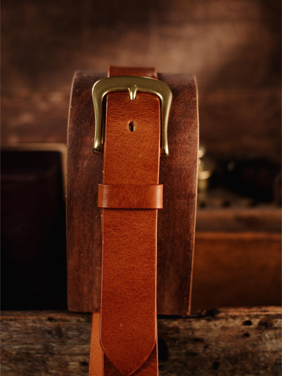 Leather Belt Bronze Nickel 32