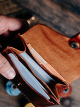 The Travellet leather wallet open full carry many cards and cash